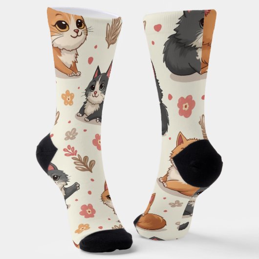Chaussette Chatouilleuse chaussettes de caractère de chat. (Angulaire)