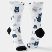 Chaussette Chats Bleus (Angulaire)
