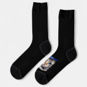 Chaussette #Chats Chaussettes 3&4 Modèle Casquette, Yeux de c (Gauche)