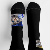 Chaussette #Chats Chaussettes 3&4 Modèle Casquette, Yeux de c (Haut)