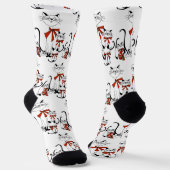 Chaussette Chats Chaussettes d'équipage (Angulaire)