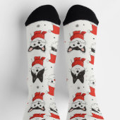 Chaussette Chats de Noël blancs (Haut)
