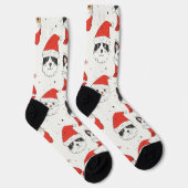 Chaussette Chats de Noël blancs (Droite)