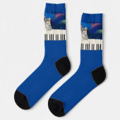 Chaussette Chats en piano (Gauche)