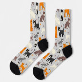 Chaussette Chats et chaussettes Empreintes de pattes (Gauche)