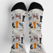 Chaussette Chats et chaussettes Empreintes de pattes (Haut)