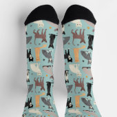 Chaussette Chats et Empreintes de pattes (Haut)