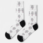 Chaussette Chats Gris (Gauche)