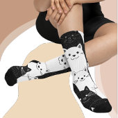 Chaussette Chats noirs et blancs