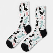 Chaussette Chats Rétro Pastel (Gauche)