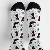 Chaussette Chats Rétro Pastel (Haut)