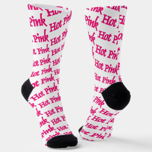 Chaussette Chaud rose mot blanc chaussettes premium