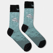 Chaussette Chaussettes à ailes gris-bleu (Droite)