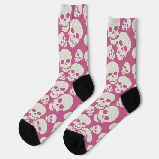 Chaussette Chaussettes à crânes roses (Gauche)