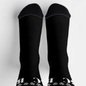 Chaussette Chaussettes à empreinte de patte noir et blanc ave (Haut)