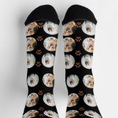 Chaussette Chaussettes à empreinte de patte violette avec 2 p (Haut)
