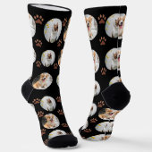 Chaussette Chaussettes à empreinte de patte violette avec 2 p (Angulaire)