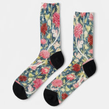Chaussettes à fleurs de style vintage
