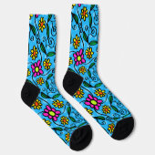Chaussette chaussettes à fleurs gribouillées (Droite)