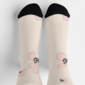 Chaussette chaussettes à fleurs roses (Haut)