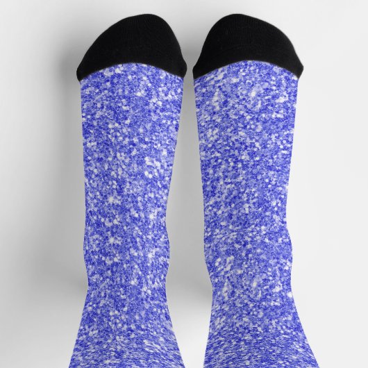 Chaussette Chaussettes à fond en faux paillettes bleus (Haut)