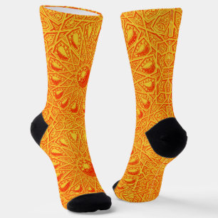 Chaussette chaussettes à impression abstraite orange