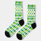 Chaussette Chaussettes à impression de diamants et trèfles (Gauche)