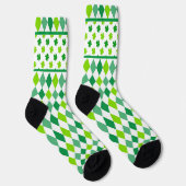 Chaussette Chaussettes à impression de diamants et trèfles (Droite)