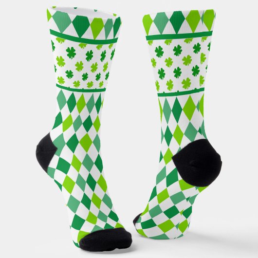 Chaussette Chaussettes à impression de diamants et trèfles