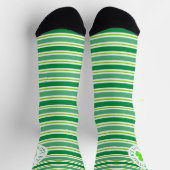 Chaussette Chaussettes à imprimé intégral rayures de la Saint (Haut)