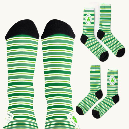 Chaussette Chaussettes à imprimé intégral rayures de la Saint
