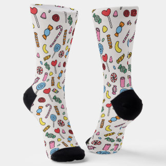 Chaussette Chaussettes à motif de bonbons de dessin animé rét
