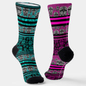 Chaussette Chaussettes à motif de crâne étrange (Angulaire)
