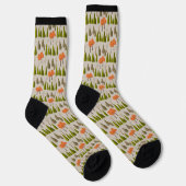 Chaussette Chaussettes à motif de forêt d'arbres d'automne (Droite)