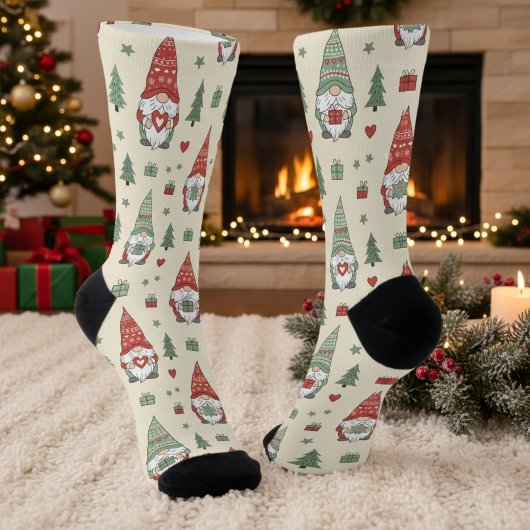 Chaussette Chaussettes à motif de gnome de Noël mignon