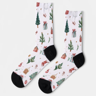Chaussette Chaussettes à motif de Noël joyeux   Cadeau amusan