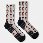 Chaussette Chaussettes à motif de visage personnalisé, ajoute (Droite)