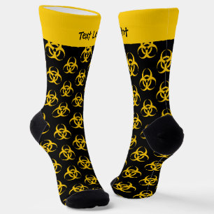 Chaussette Chaussettes à motif d'icône de risque biologique