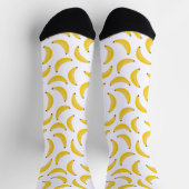 Chaussette Chaussettes à motif d'illustration de banane jaune (Haut)