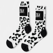 Chaussette Chaussettes à motif d'impression de léopard des ne (Gauche)