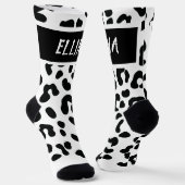 Chaussette Chaussettes à motif d'impression de léopard des ne (Angulaire)