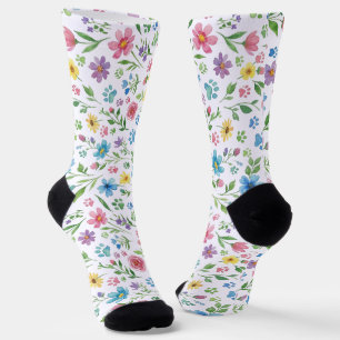Chaussette Chaussettes à motif empreinte de patte florale pou