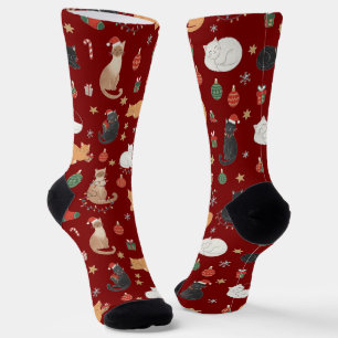 Chaussette Chaussettes à motif festif de Noël pour félins