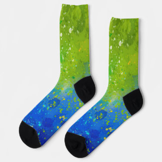Chaussette Chaussettes à motif Galaxie Bleu Jaune et Indigo