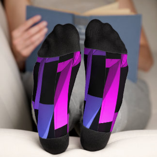 Chaussette Chaussettes à motif géométrique noir et gris moder