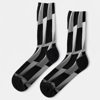 Chaussette Chaussettes à motif géométrique noir et gris moder