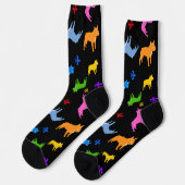 Chaussette Chaussettes à motif linéaire de Bouledogue Françai (Gauche)