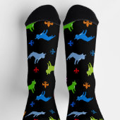 Chaussette Chaussettes à motif linéaire de Bouledogue Françai (Haut)