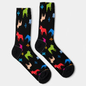 Chaussette Chaussettes à motif linéaire de Bouledogue Françai (Droite)