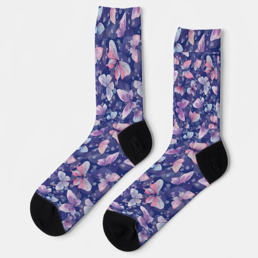 Chaussette Chaussettes à motif papillon (Gauche)